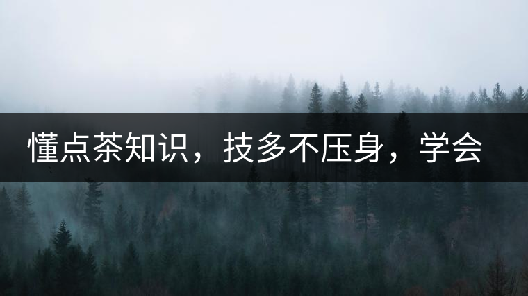 懂點茶知識，技多不壓身，學(xué)會這些秒變茶藝高手