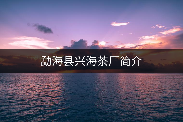 勐海縣興海茶廠簡介