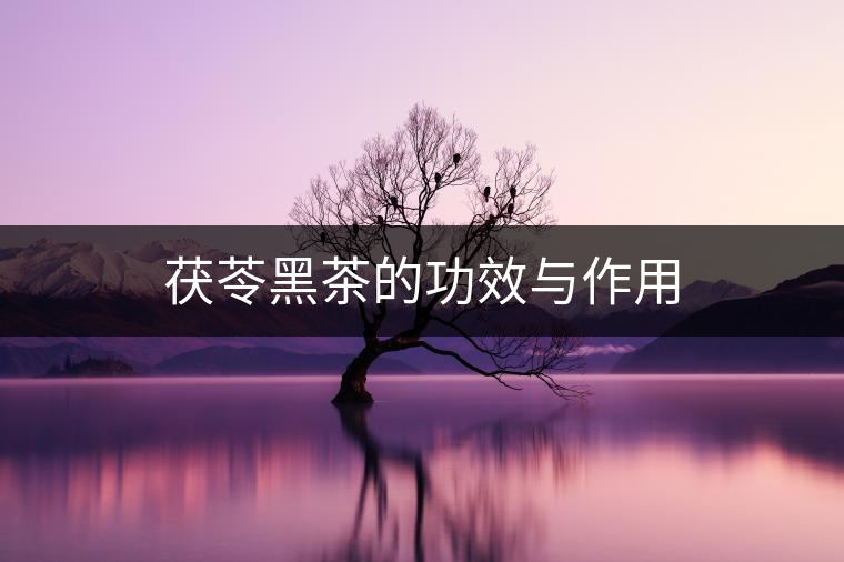 茯苓黑茶的功效與作用