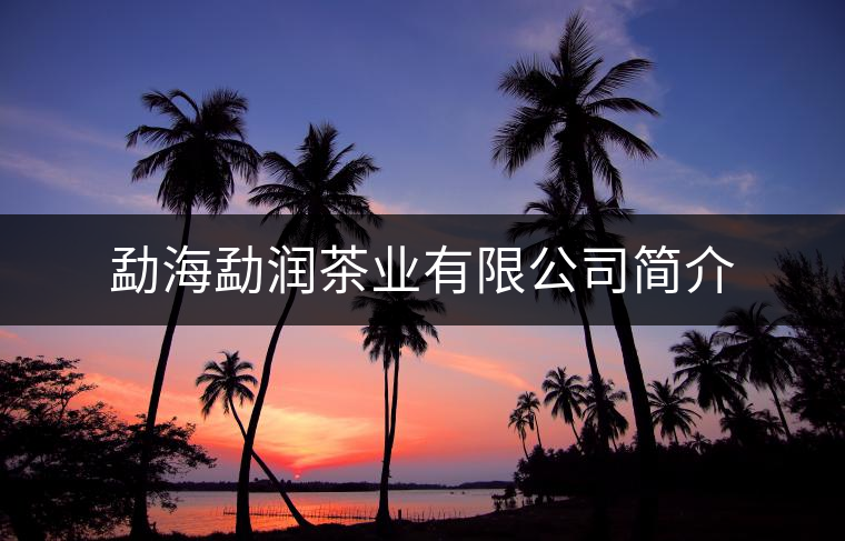 勐海勐潤茶業(yè)有限公司簡介 勐海勐潤茶業(yè)有限公司簡介