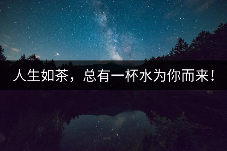 人生如茶，總有一杯水為你而來！