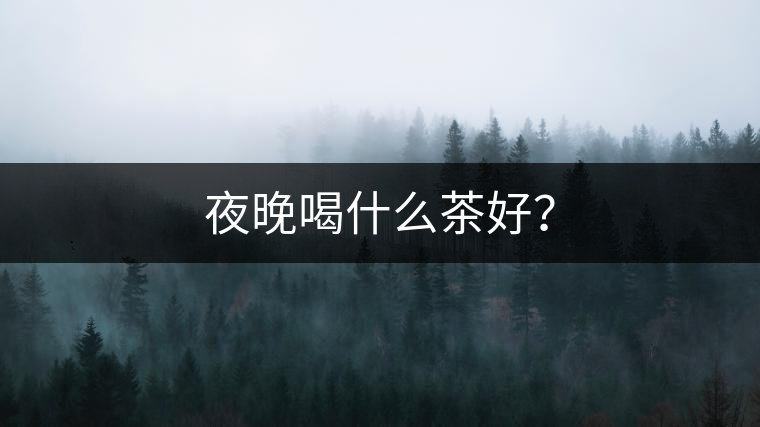 夜晚喝什么茶好？
