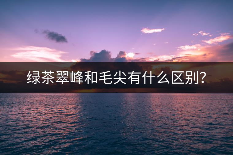 綠茶翠峰和毛尖有什么區(qū)別？