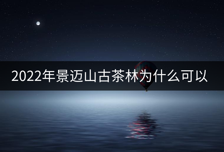 2022年景邁山古茶林為什么可以申遺？