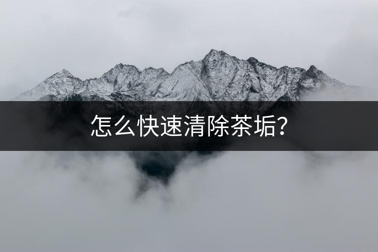 怎么快速清除茶垢？