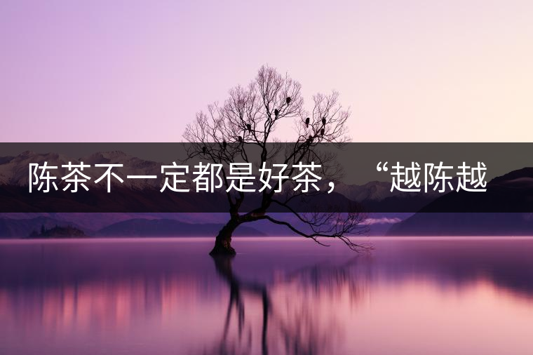 陳茶不一定都是好茶，“越陳越香”也要看茶種類(lèi)！