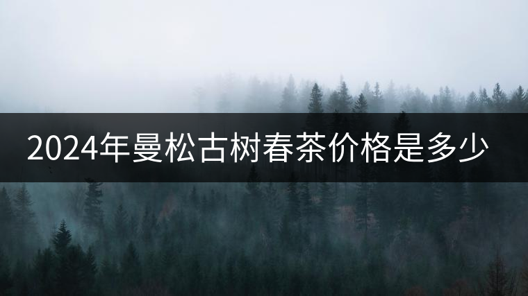 2024年曼松古樹(shù)春茶價(jià)格是多少？