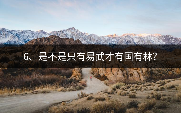 6、是不是只有易武才有國有林？