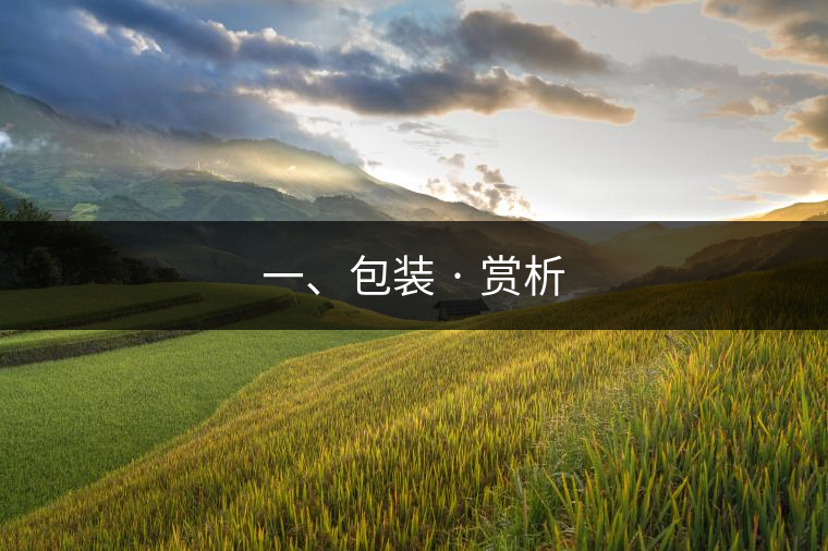 一、包裝 · 賞析