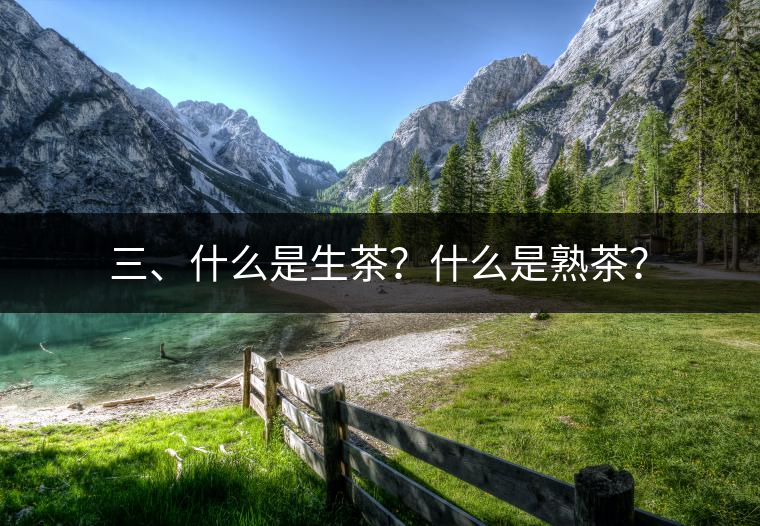 三、什么是生茶？什么是熟茶？