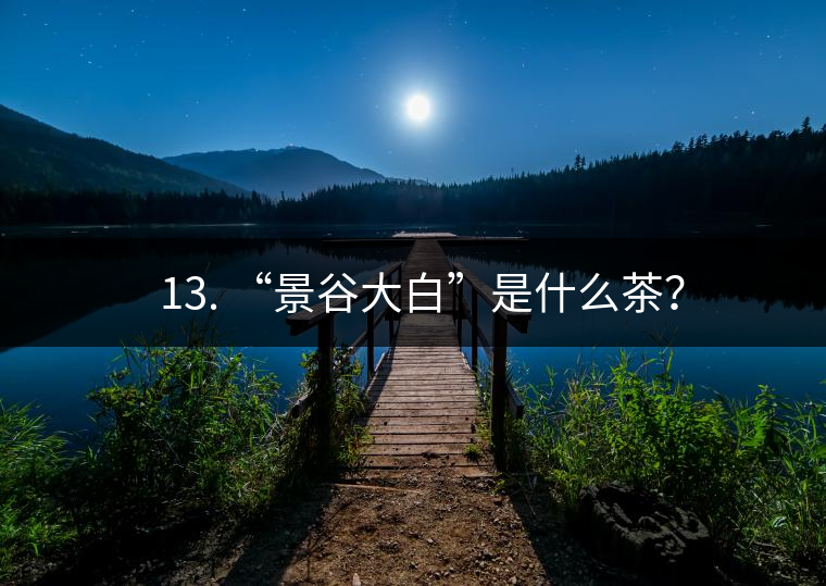 ? 13. “景谷大白”是什么茶？