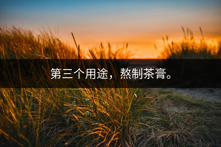 第三個(gè)用途，熬制茶膏。