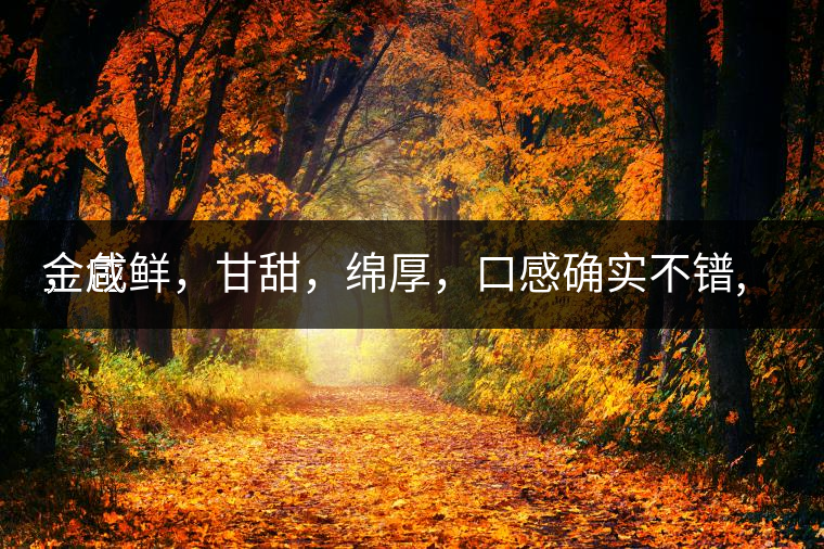 金色
，咸鮮，甘甜，綿厚，口感確實(shí)不鐠,還有上升空間。