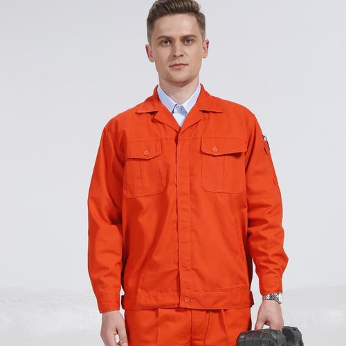 长袖橙色磨毛环保工作服